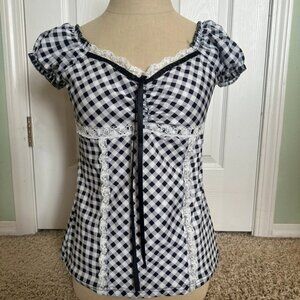 Coquette gingham blouse
